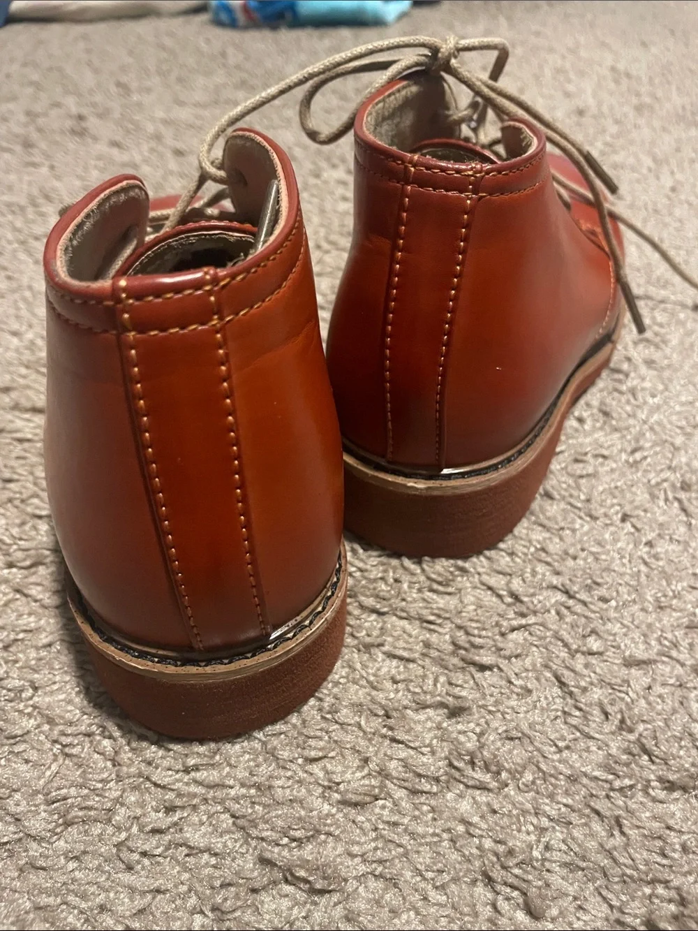 Deer Stags Men's Burnt Orange Leather Chukka Boots